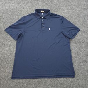 Johnnie O Polo Shirt Mens XL Tall Blue Hangin Out Stretch Performance Golf Prep